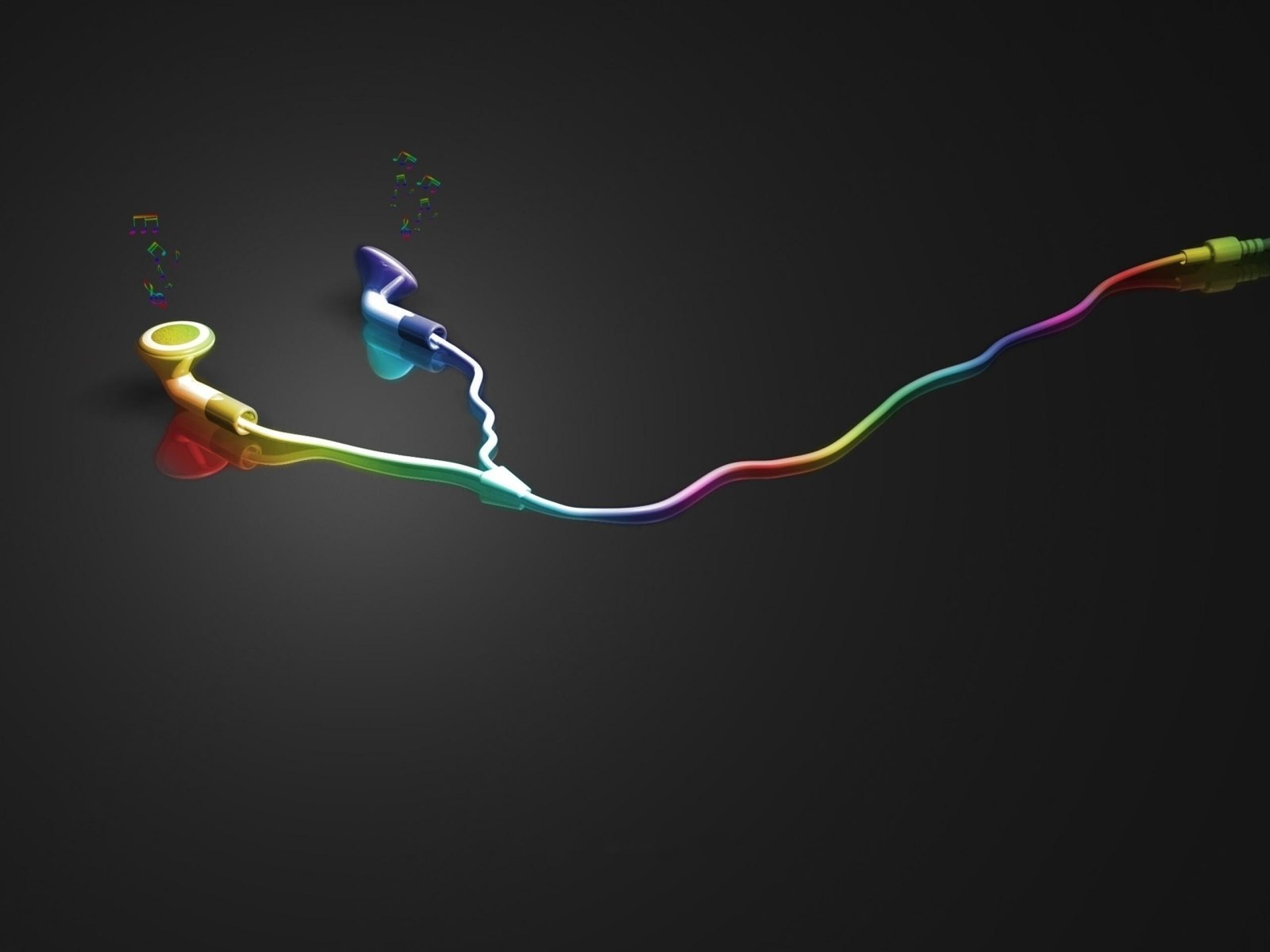 headphones, Nature, Music Wallpaper