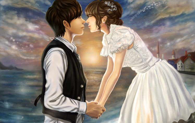 love, Couples, In, Love, Dress, Guys, Fantasy, Girls HD Wallpaper Desktop Background