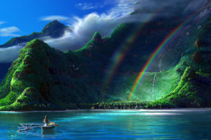 original, Animal, Beach, Bird, Boat, Brown, Hair, Clouds, Kagaya, Landscape, Original, Rainbow, Scenic, Sky, Tree, Water, Waterfall