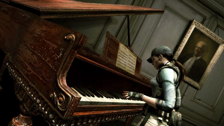 piano, Resident, Evil, Jill, Valentine HD Wallpaper Desktop Background