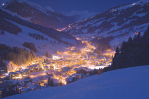 austria, Mountains, City, Home, Night, Lights, Landscape