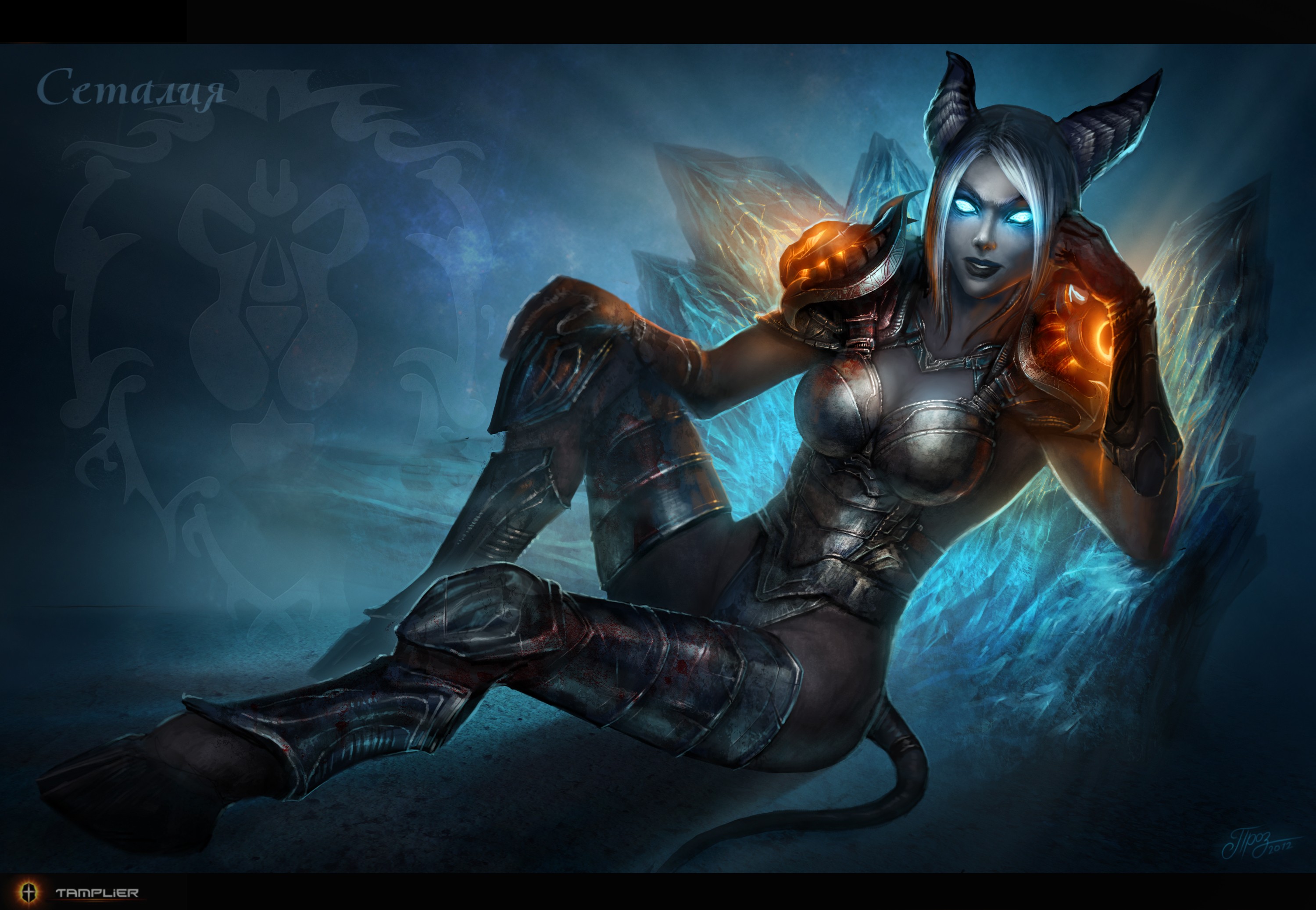 women, World, Of, Warcraft, Draenei, Digital, Art, Death, Knight, Fan, Art Wallpaper