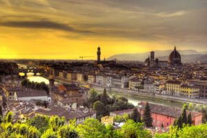 sunset, Landscapes, Horizon, Cityscapes, Italy, Florence, Rivers