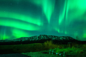 aurora, Borealis, Northern, Lights, Night, Green, Stars, Mountains