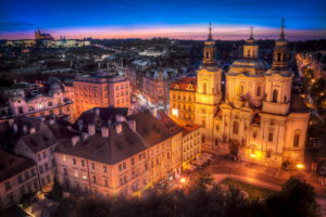 czech, Republic, Houses, Prague, Night