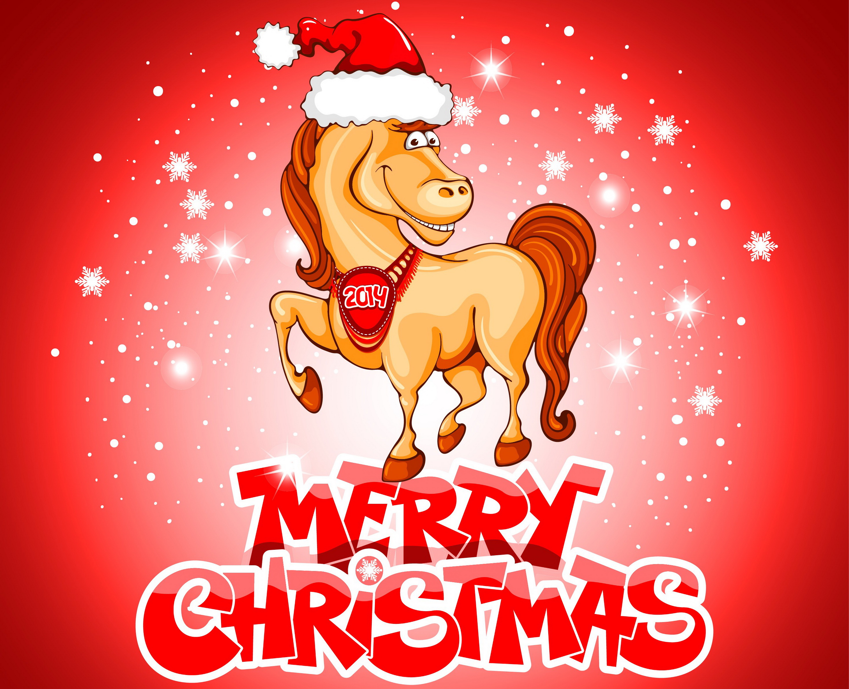 holidays, Christmas, New, Year, Horses, Vector, Graphics, Winter Wallpaper