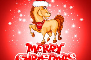 holidays, Christmas, New, Year, Horses, Vector, Graphics, Winter