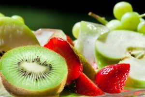 fruits, Kiwi, Strawberries, Apples