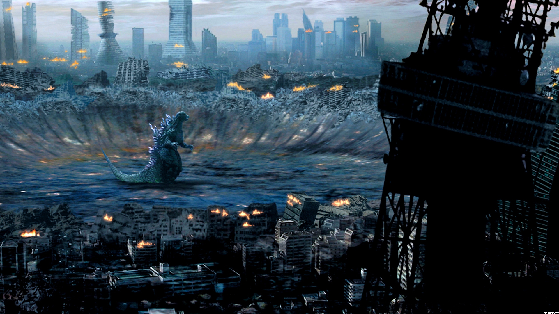 godzilla, Sci fi, Fantasy, Action, Dinosaur, Apocalyptic Wallpaper