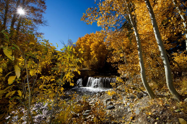 waterfalls, Autumn, Nature HD Wallpaper Desktop Background