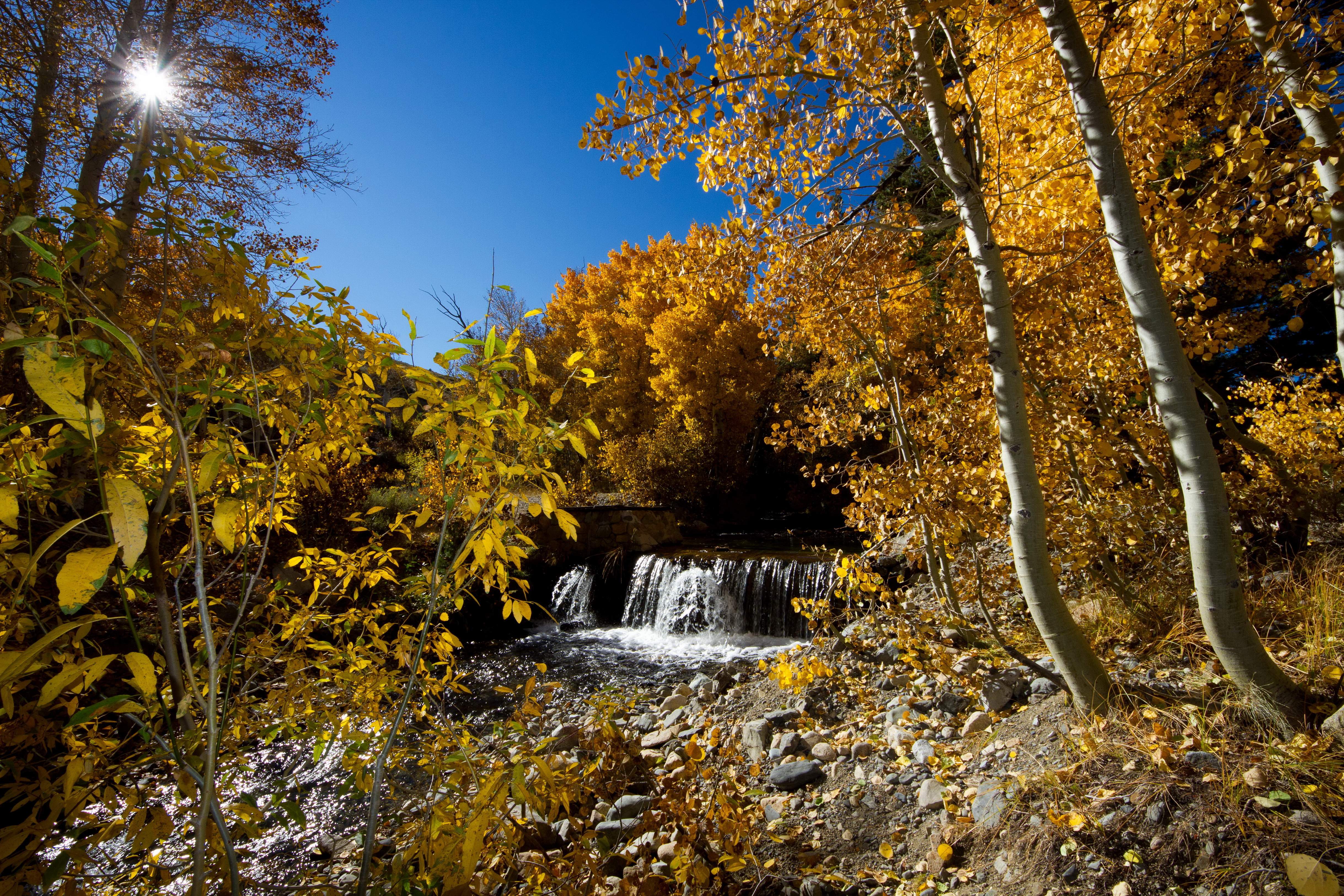 waterfalls, Autumn, Nature Wallpaper