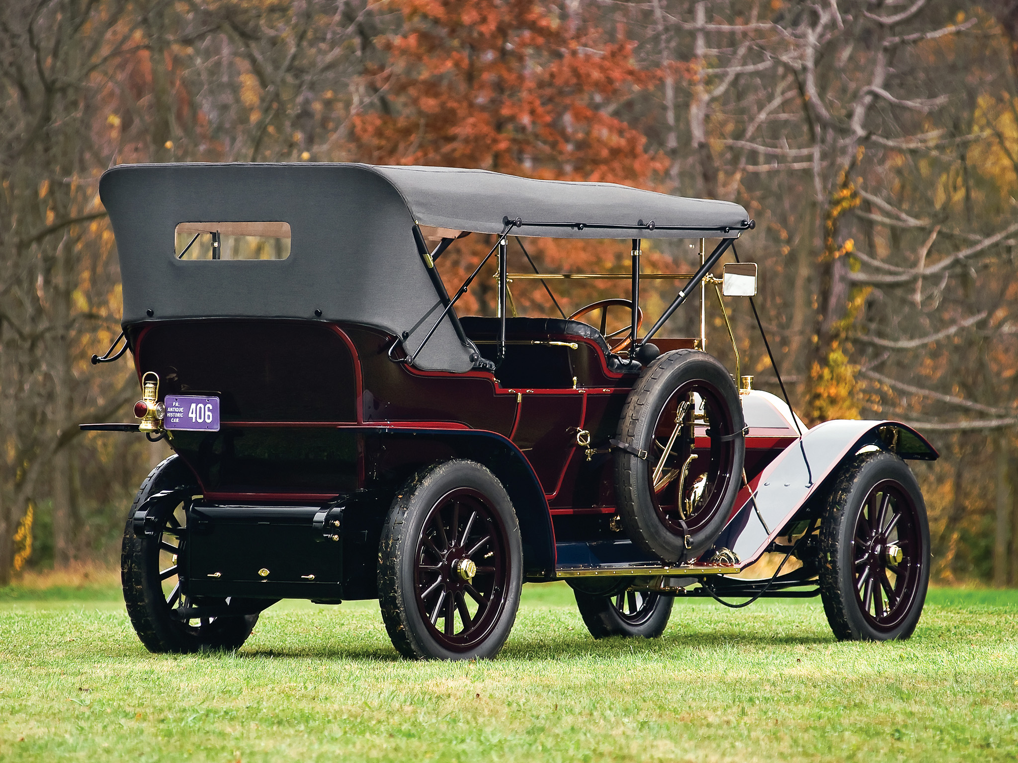 1910, Pierce, Arrow, Model 48, Touring, Retro Wallpaper