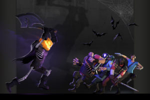 heavy, Tf2, Halloween, Scout, Tf2, Demoman, Tf2, Team, Fortress, 2, Jack, O, Lantern, Bats, Spider, Webs, Soldier, Tf2