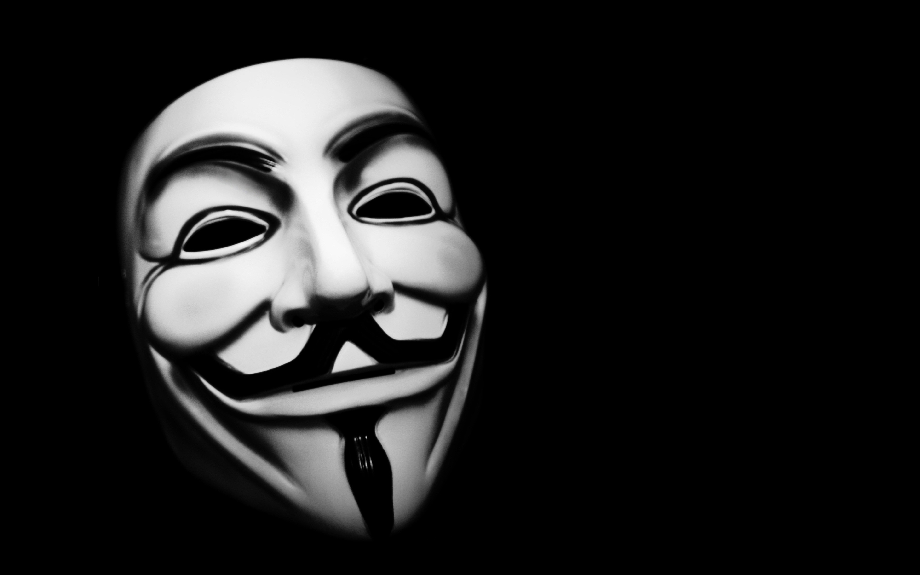 anonymous, Masks, Hackers, V, For, Vendetta, Black, Background Wallpaper