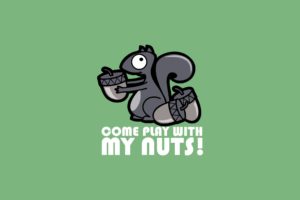 minimalistic, Text, Quotes, Funny, Squirrels, Nuts, Simple, Background, Green, Background