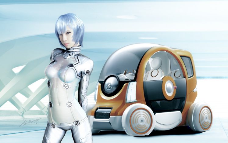 suzuki, Concept, Cyborg, Robot, Girl, Sci fi HD Wallpaper Desktop Background