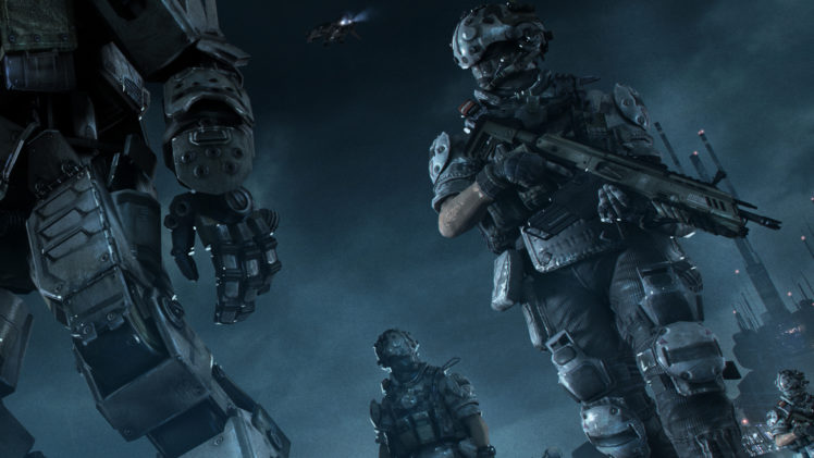 titanfalls, Warrior, Sci fi, Weapon, Gun, Soldier, Military HD Wallpaper Desktop Background