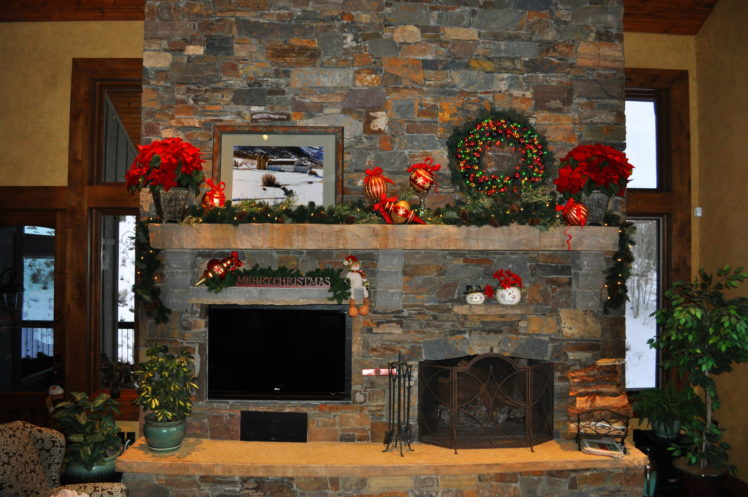 holidays, Christmas,  , New, Year,  , Fireplace HD Wallpaper Desktop Background
