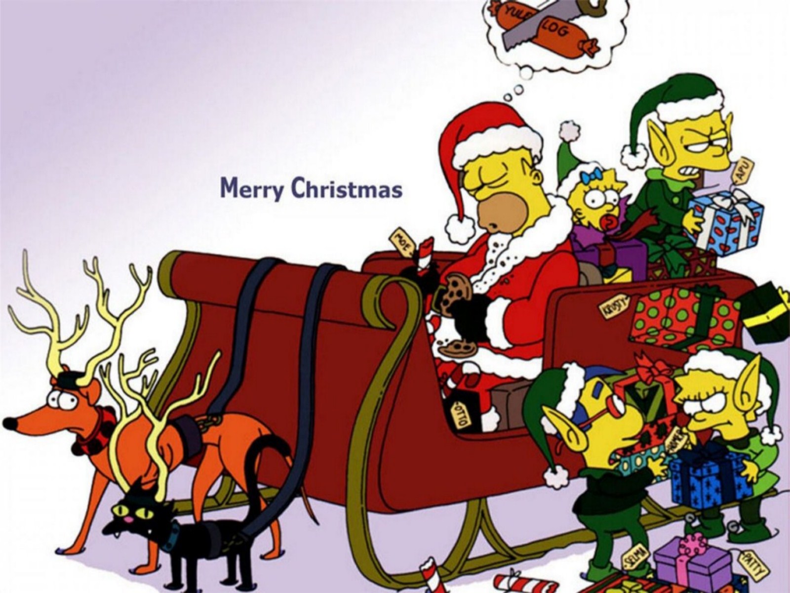 simpsons, Christmas Wallpaper