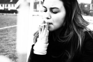 women, Smoking, Monochrome, Cigarettes