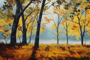 paintings, Landscapes, Nature, Trees, Autumn, Drawings