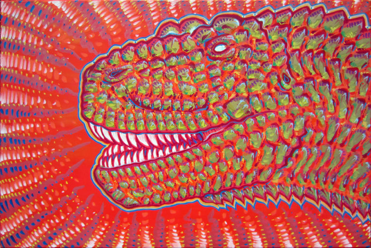 psychedelic, Dinosaur HD Wallpaper Desktop Background