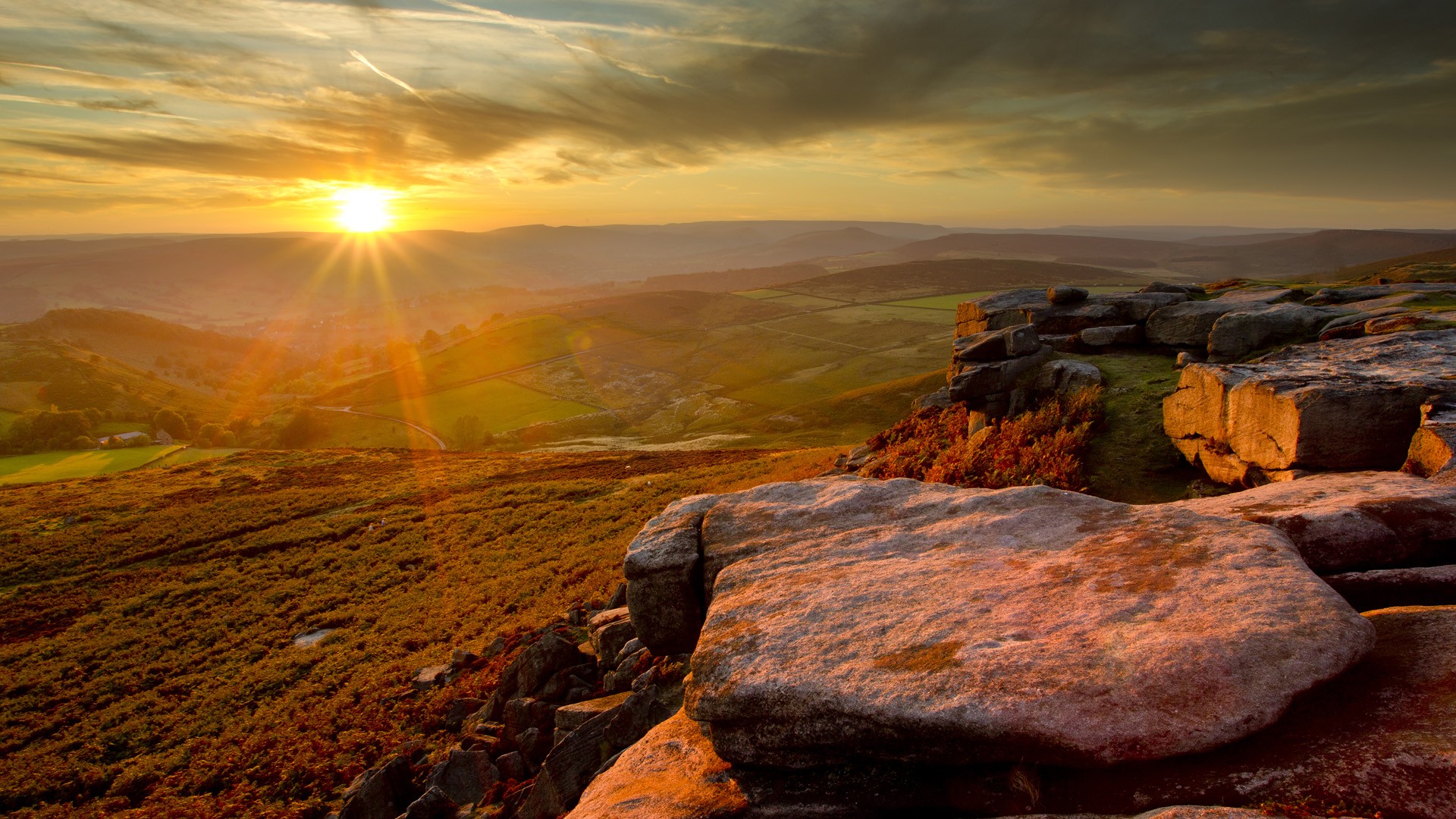 landscapes, England, Peak, District, National, Park Wallpaper