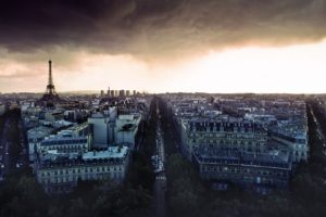 paris, Clouds, Rain, France
