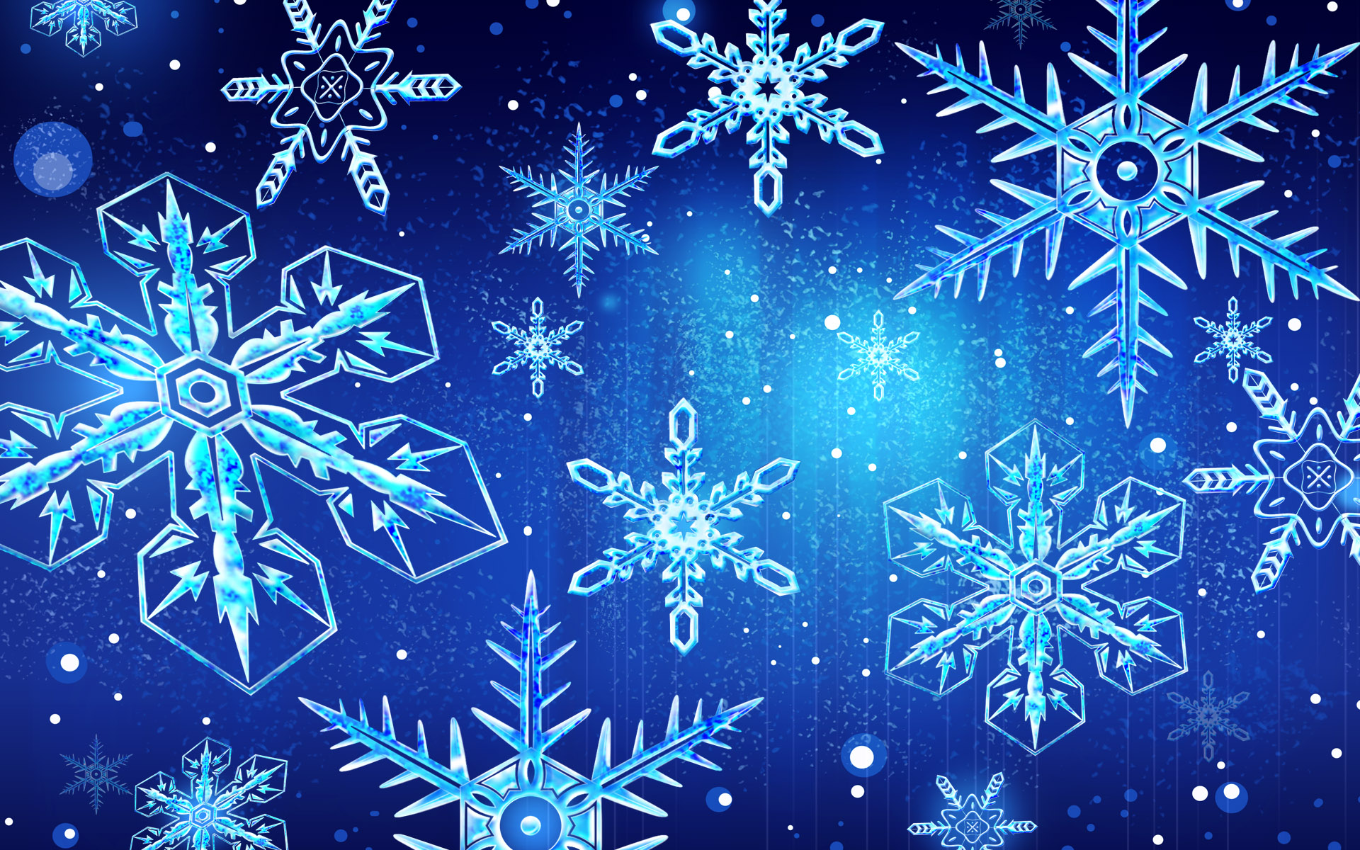 blue, Snowflakes Wallpaper