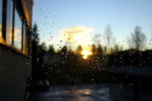 sunset, Nature, Rain, Bokeh, Window, Panes