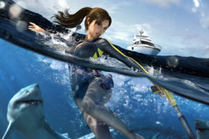 ships, Lara, Croft, Sharks, Vehicles