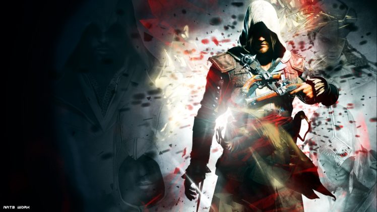 assassins, Creed, Assassins, Creed, 4 , Black, Flag, Edward, Kenway HD Wallpaper Desktop Background