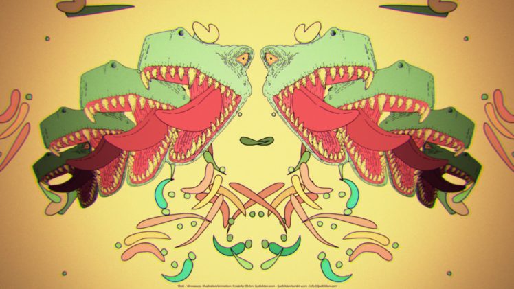 abstract, Dinosaurs, 16 bit HD Wallpaper Desktop Background