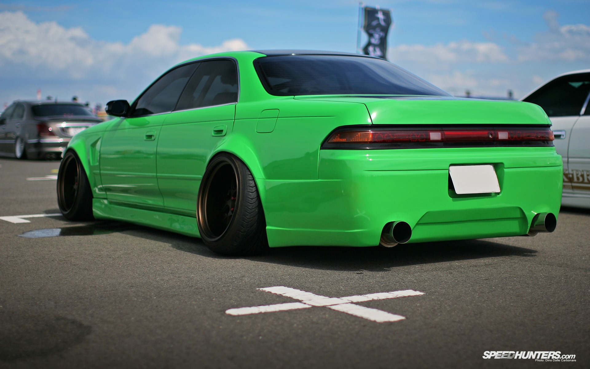 green, Cars, Toyota, Mark, Tuning, Suspension, Stance Wallpaper