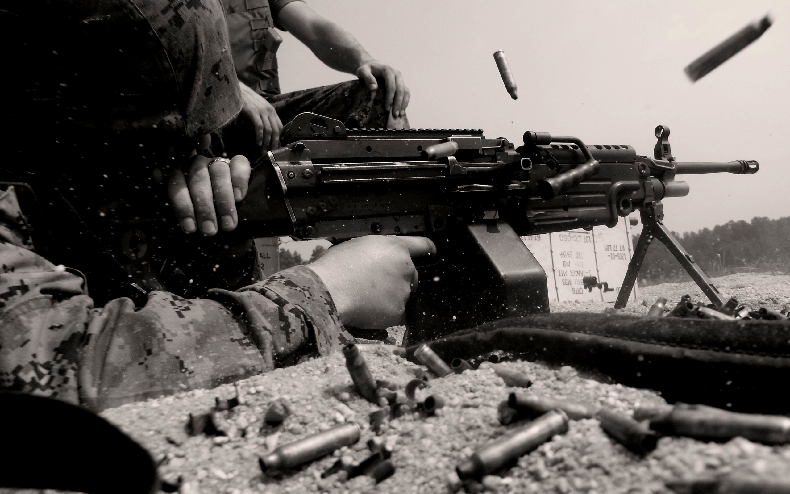 m249, Saw, Machine, Weapon, Gun, Military, Soldier, Ammo Wallpaper