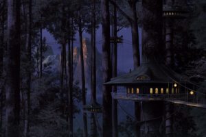 forests, Artwork, Tree, House