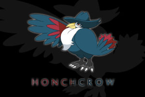 pokemon, Black, Background, Honchrow