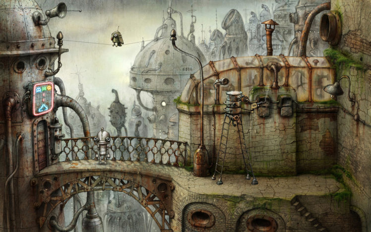 fantasy, Surreal, Machinarium, Robot, City HD Wallpaper Desktop Background