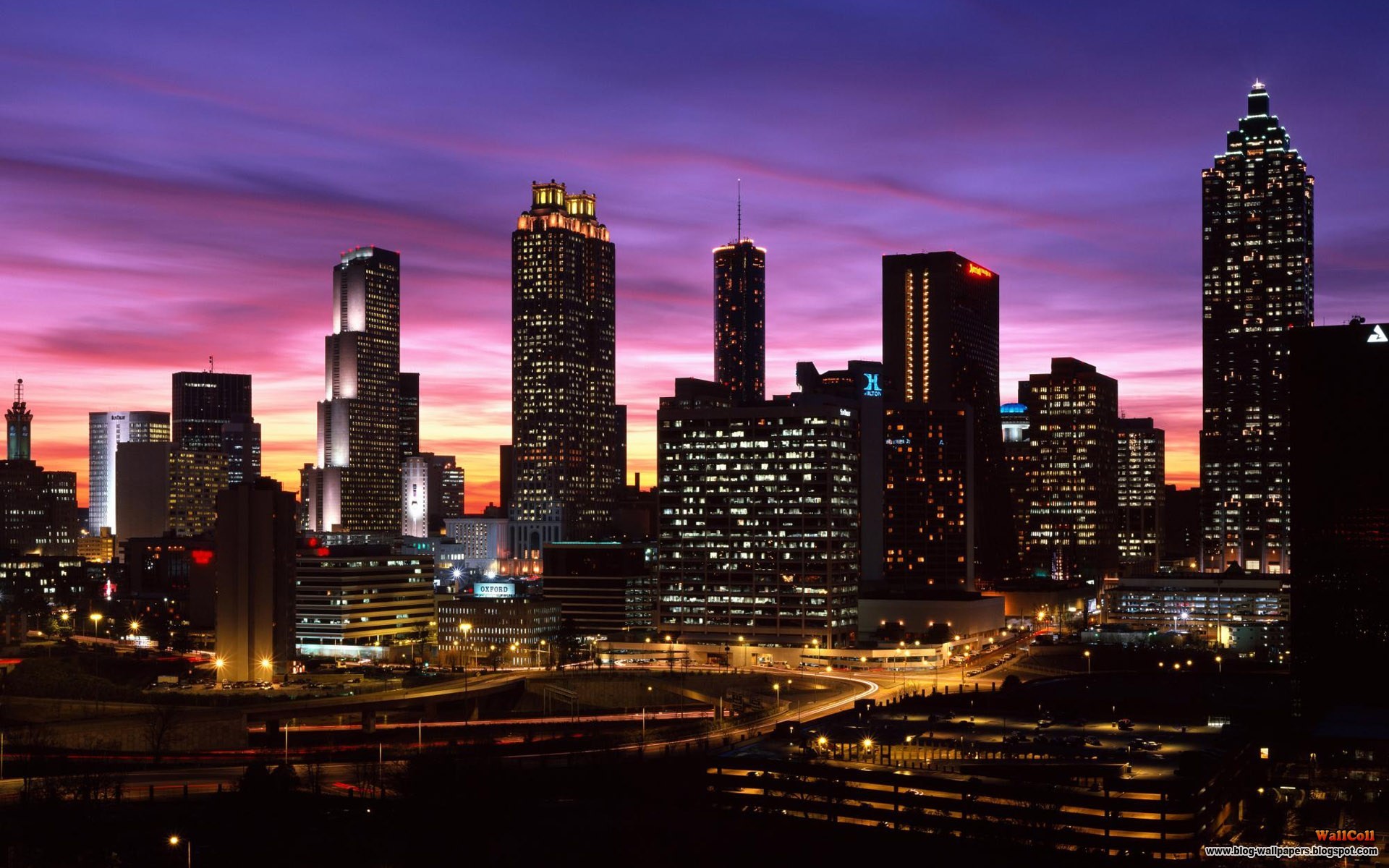 cityscapes, Night, Atlanta, Cities, Night, City Wallpaper