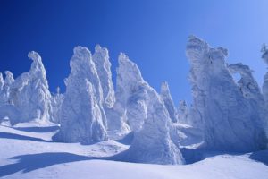 ice, Mountains, Nature, Winter,  season , Snow, Trees