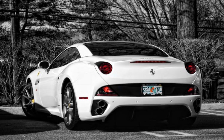 white, Cars, Ferrari, Monochrome, Vehicles, Supercars, Ferrari, California HD Wallpaper Desktop Background