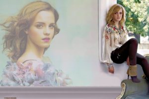 blondes, Women, Emma, Watson, Models, Window, Faces, Photo, Manipulation