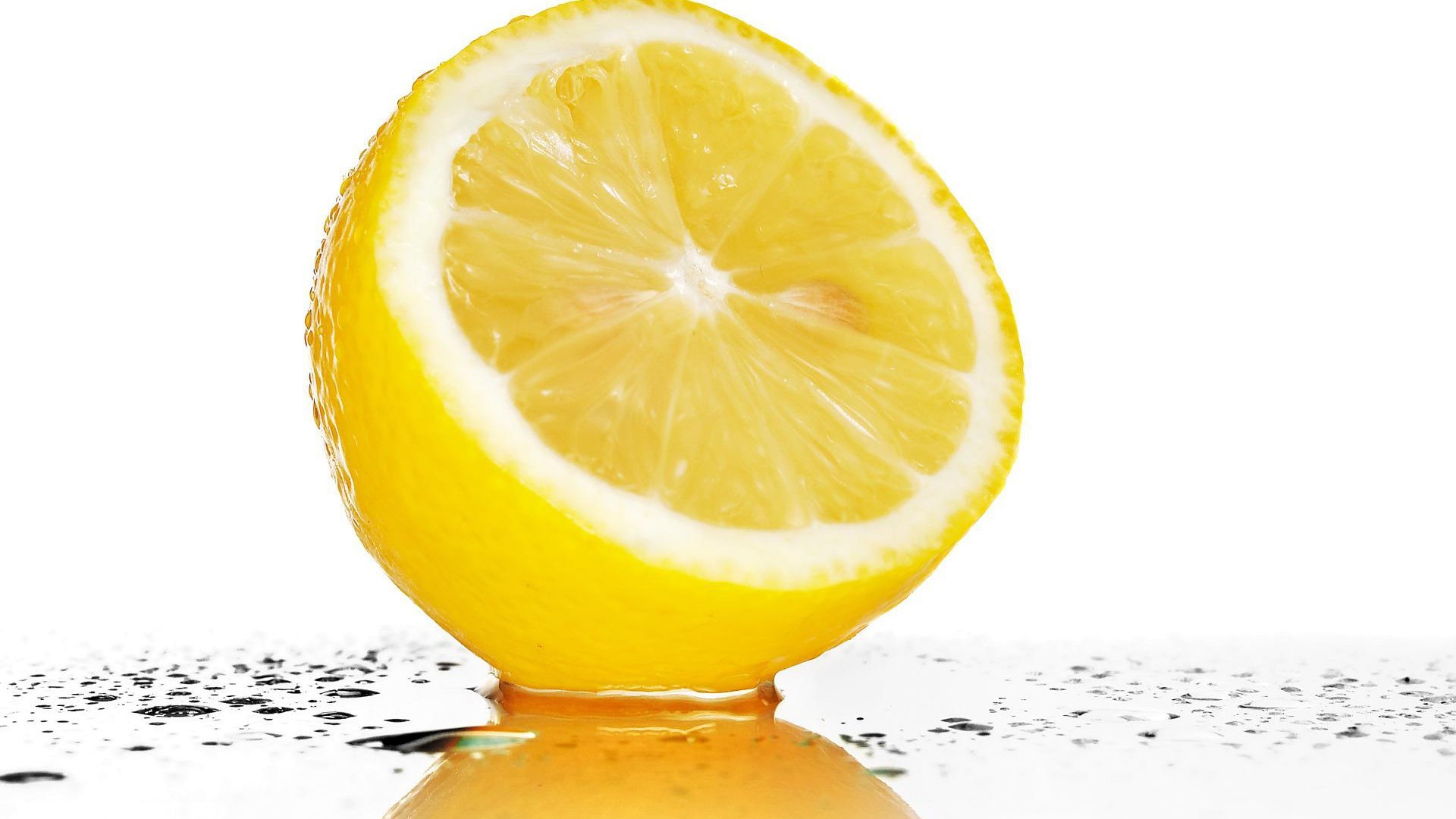 fruits, Water, Drops, Lemons Wallpaper