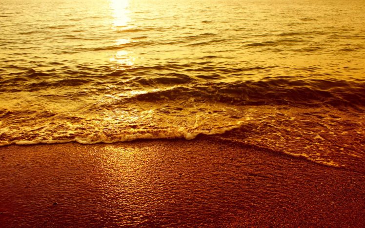 water, Ocean, Beach, Orange HD Wallpaper Desktop Background