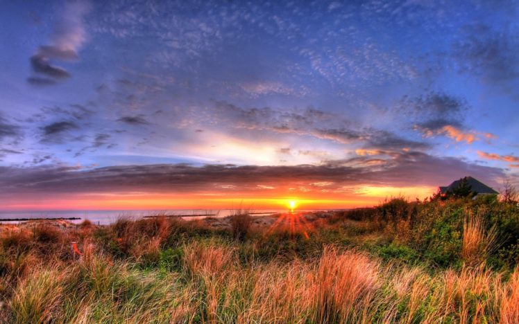 water, Sunset, Sunrise, Landscapes, Nature, Sea, Beaches HD Wallpaper Desktop Background
