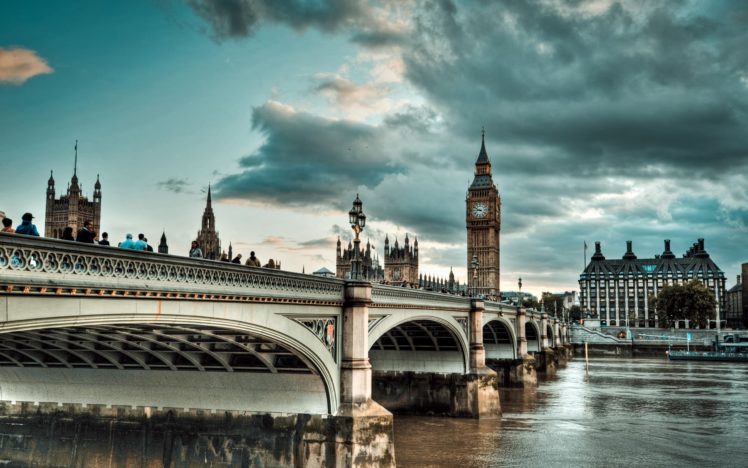 cityscapes, England, Big, Ben, United, Kingdom, Hdr, Photography, River, Thames, Westminster, Bridge HD Wallpaper Desktop Background