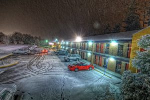 light, Snow, Night, Cars, Storm, Long, Exposure, Hotel