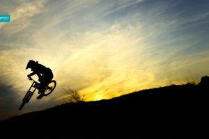 sunset, Bicycles, Hills, Sillhouette, Downhill, Mtb