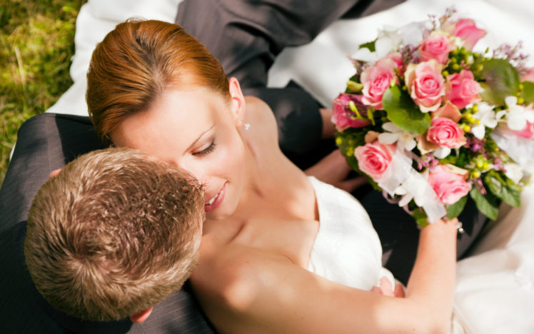 couple, Bride, Wedding, Groom, Bouquet, Mood, Love HD Wallpaper Desktop Background