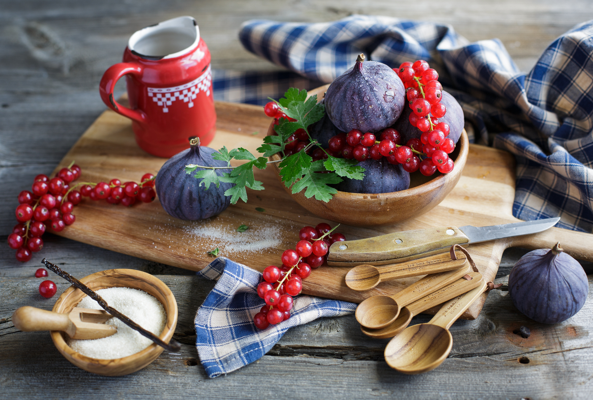 figs, Red, Currants, Berries, Sugar, Still, Life Wallpapers HD